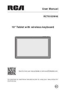 RCA Pro 10 manual. Tablet Instructions.